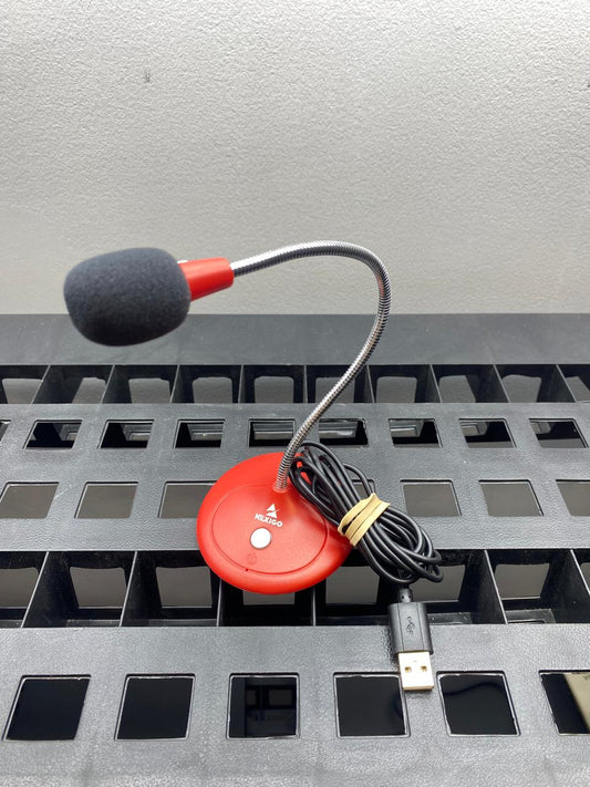 Micrófono USB Nexigo Rojo NXG-MIC-BK para Computador con Botón de Interrupción